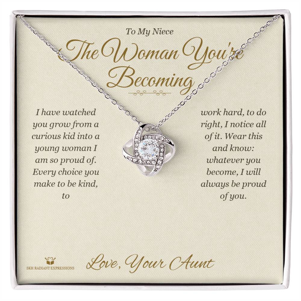 Personalized Love Knot Necklace for niece