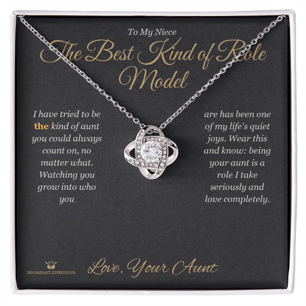 Personalized Love Knot Necklace for niece