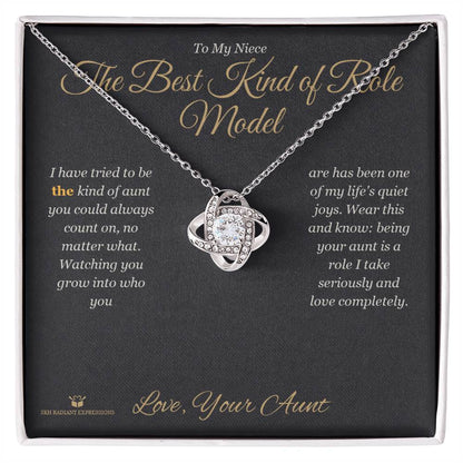 Personalized Love Knot Necklace for niece