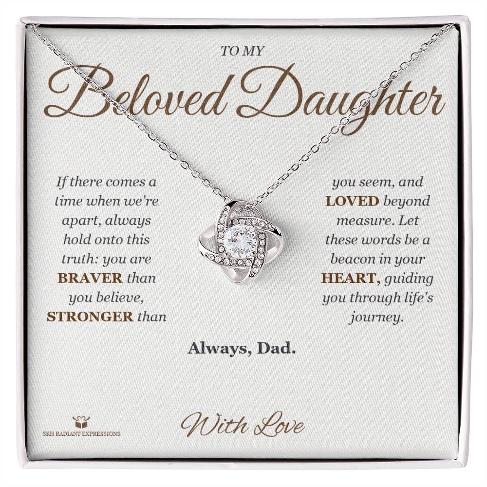 Personalized Love Knot Necklace for daughter