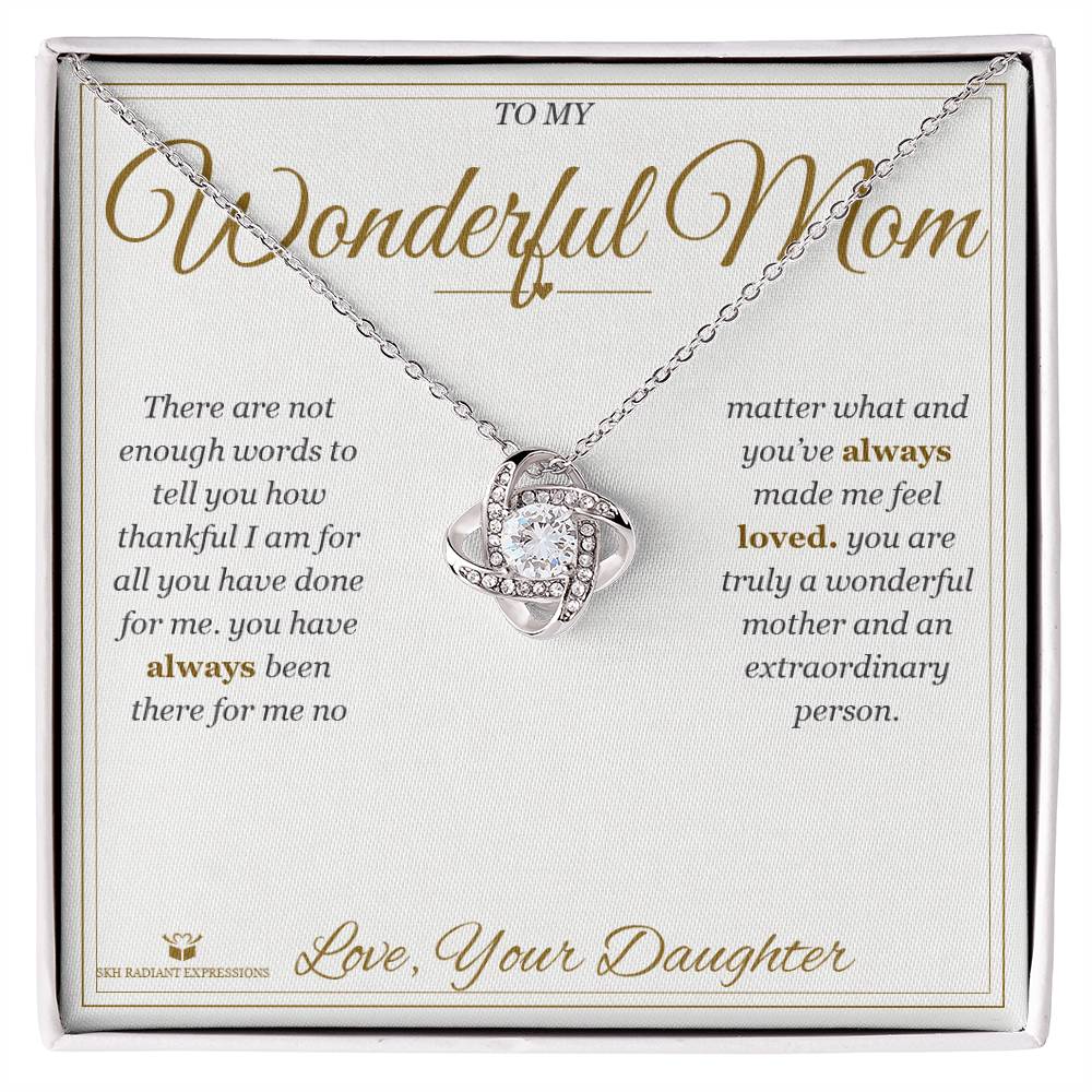 Endless Thanks - Love Knot Necklace for Mom