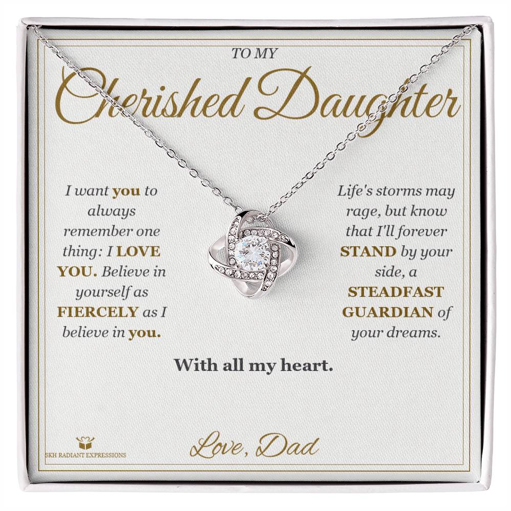 With All My Heart - Love Knot Necklace for Daughter