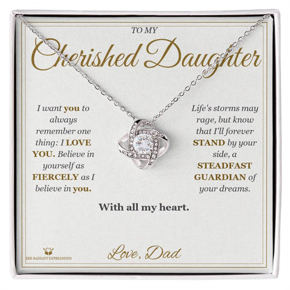 With All My Heart - Love Knot Necklace for Daughter