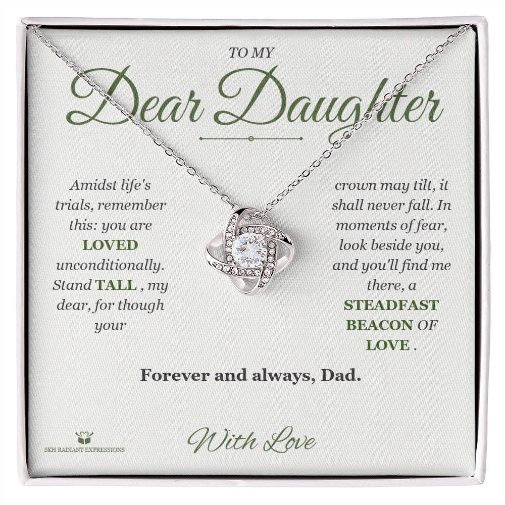 Radiating Love - Love Knot Necklace for Daughter