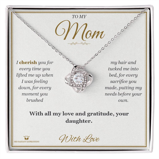 Every Time You Lifted Me Up - Love Knot Necklace for Mom - personalized keepsake gift from SKH Radiant Expressions