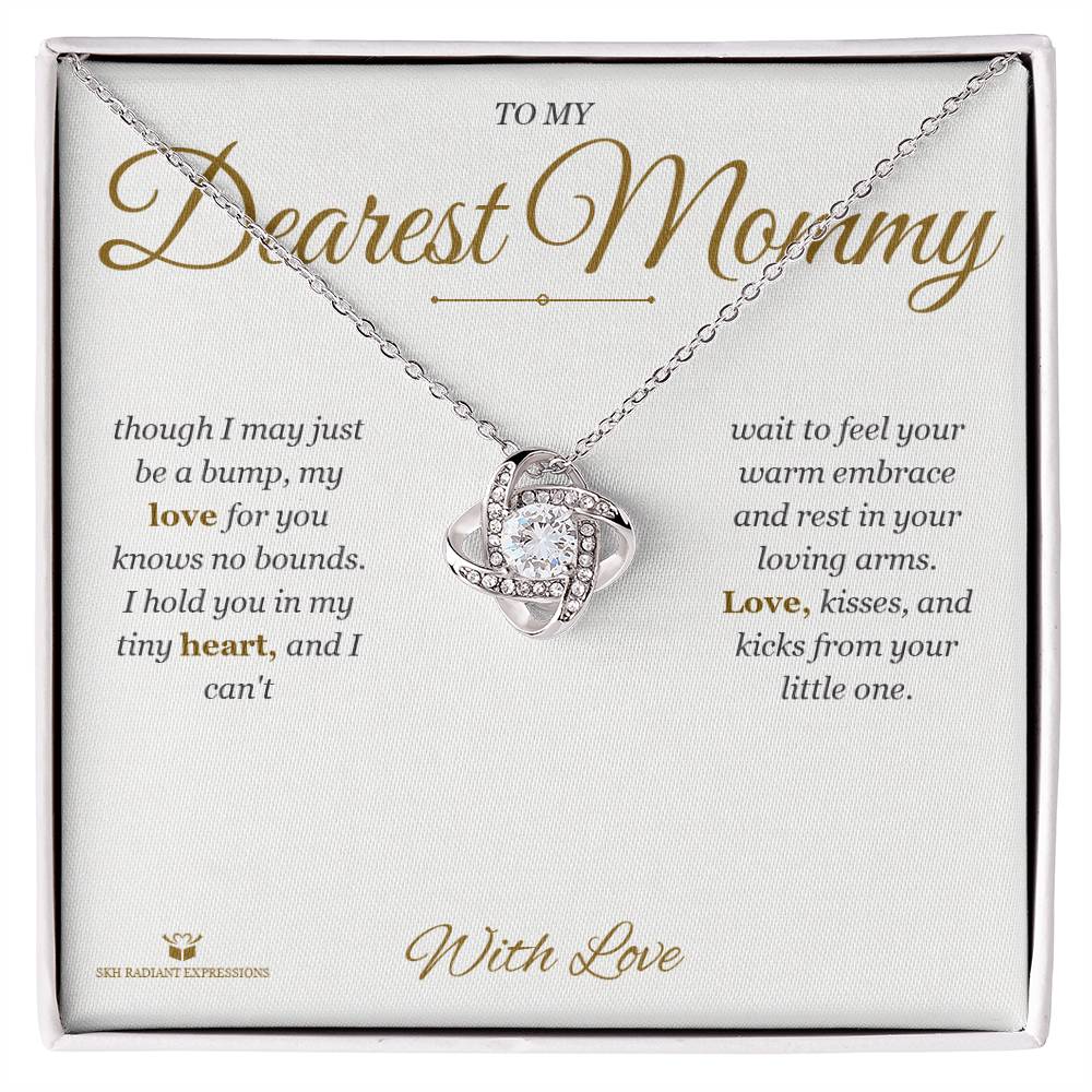 Love, Kisses, and Kicks - Love Knot Necklace for Mommy