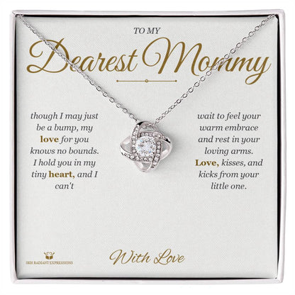 Love, Kisses, and Kicks - Love Knot Necklace for Mommy
