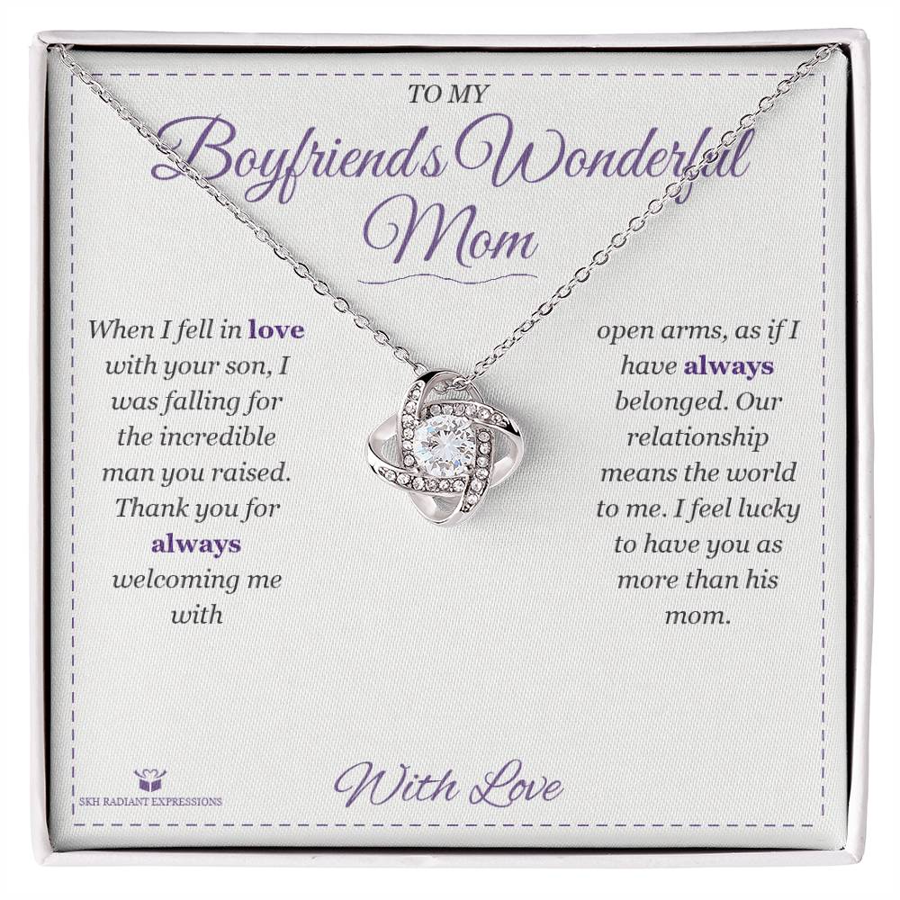The Woman You Raised - Love Knot Necklace for Boyfriend's Mom