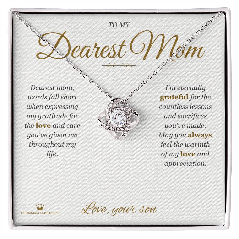 Words Fall Short - Love Knot Necklace for Mom
