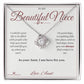 Always Here For You - Love Knot Necklace for Niece