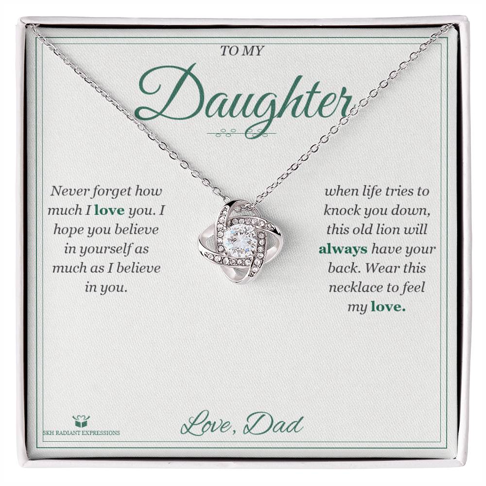Proud to Be Your Father - Love Knot Necklace for Daughter