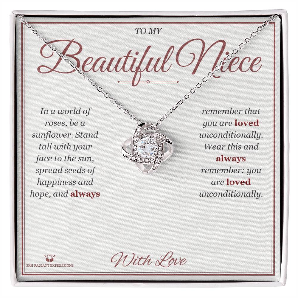Personalized Love Knot Necklace for niece