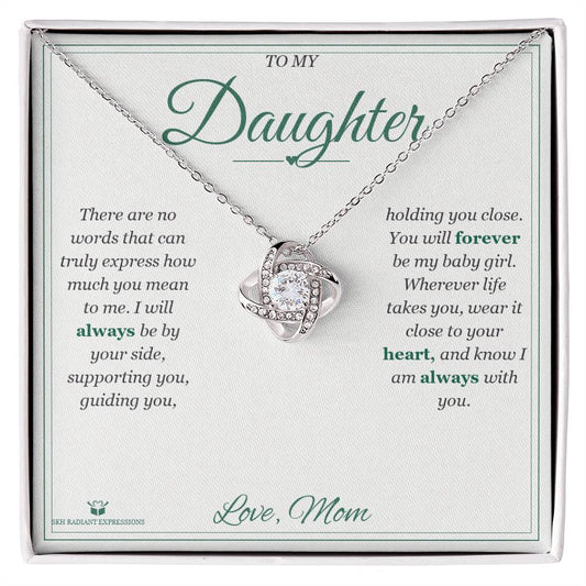 I'm Always With You - Love Knot Necklace for Daughter - personalized keepsake gift from SKH Radiant Expressions