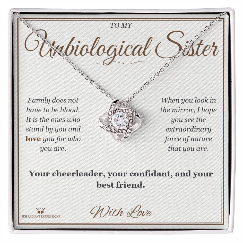 A Bond Beyond Blood - Love Knot Necklace for Sister