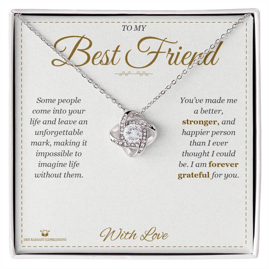 An Unforgettable Mark - Love Knot Necklace for Best Friend - personalized keepsake gift from SKH Radiant Expressions