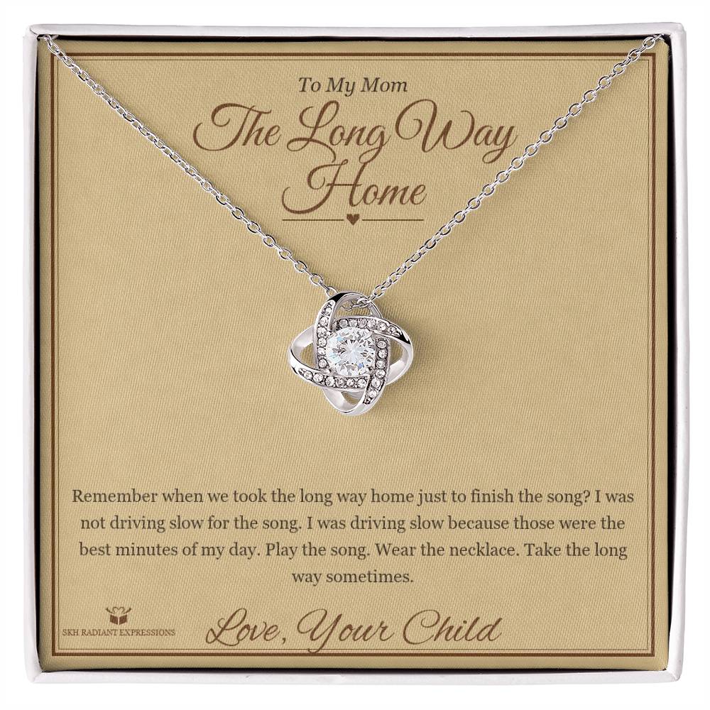 The Long Way Home - Love Knot Necklace for Mom - personalized keepsake gift from SKH Radiant Expressions