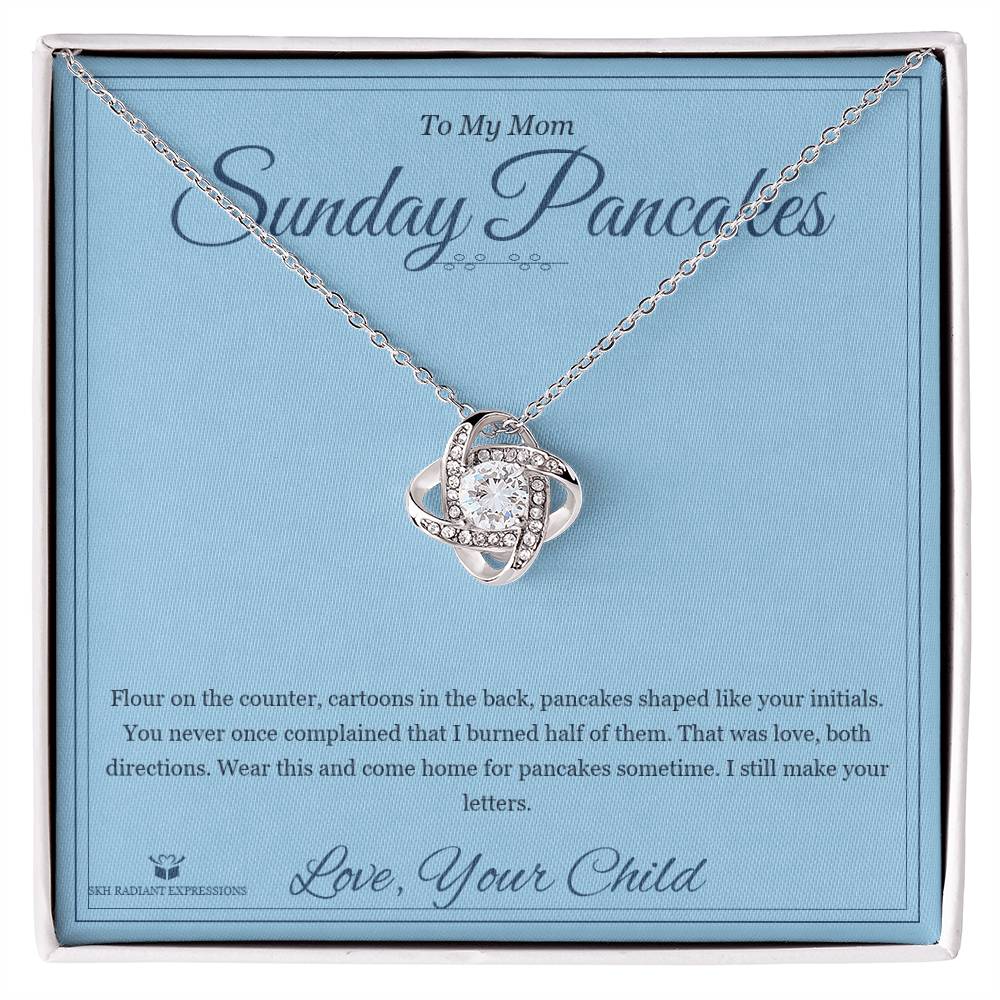 Sunday Pancakes - Love Knot Necklace for Mom - personalized keepsake gift from SKH Radiant Expressions