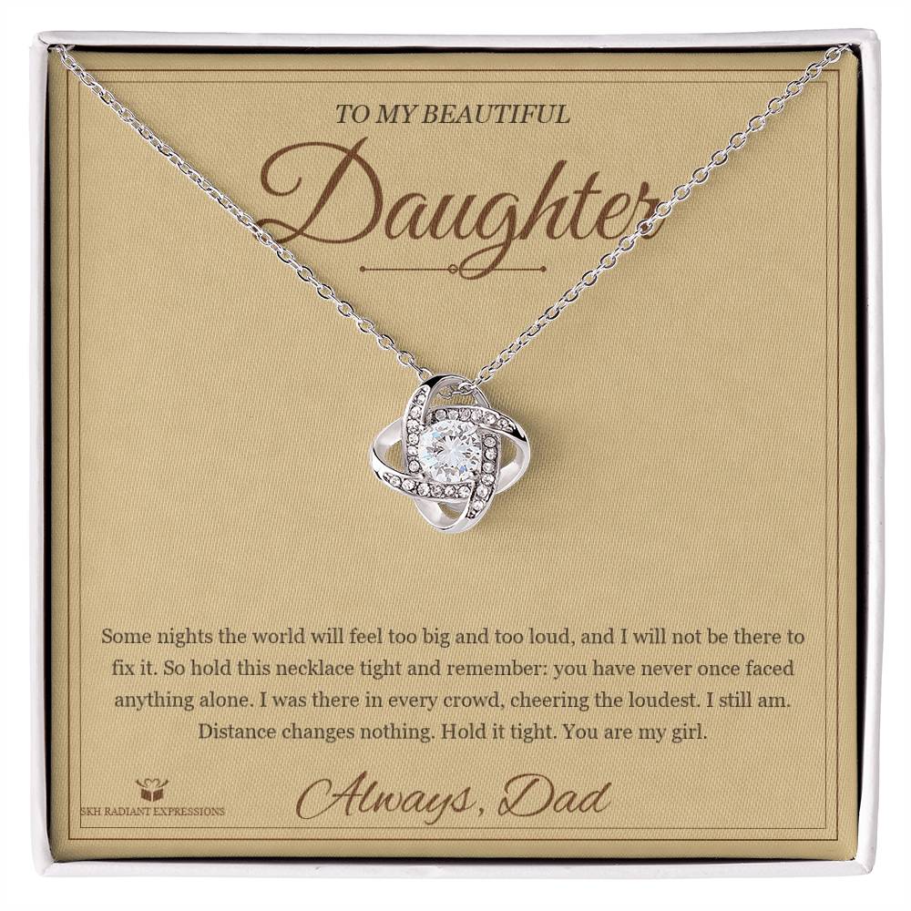 Never Alone - Love Knot Necklace for Daughter - personalized keepsake gift from SKH Radiant Expressions