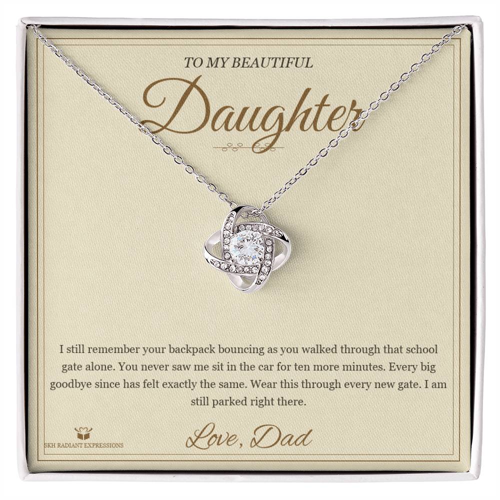 The School Gate - Love Knot Necklace for Daughter - personalized keepsake gift from SKH Radiant Expressions