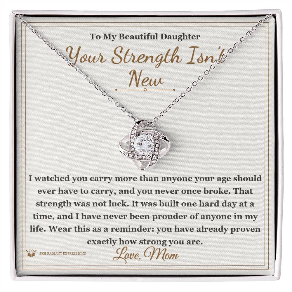 Personalized Love Knot Necklace for daughter