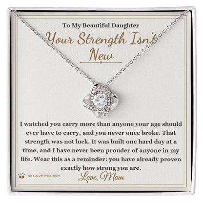 Personalized Love Knot Necklace for daughter