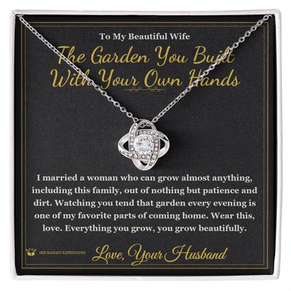Personalized Love Knot Necklace for wife