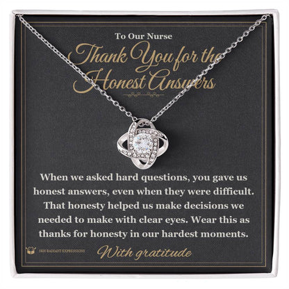 Personalized Love Knot Necklace for nurse