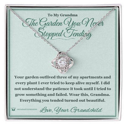Personalized Love Knot Necklace for grandmother