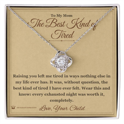 Personalized Love Knot Necklace for mom
