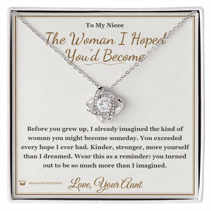 Personalized Love Knot Necklace for niece