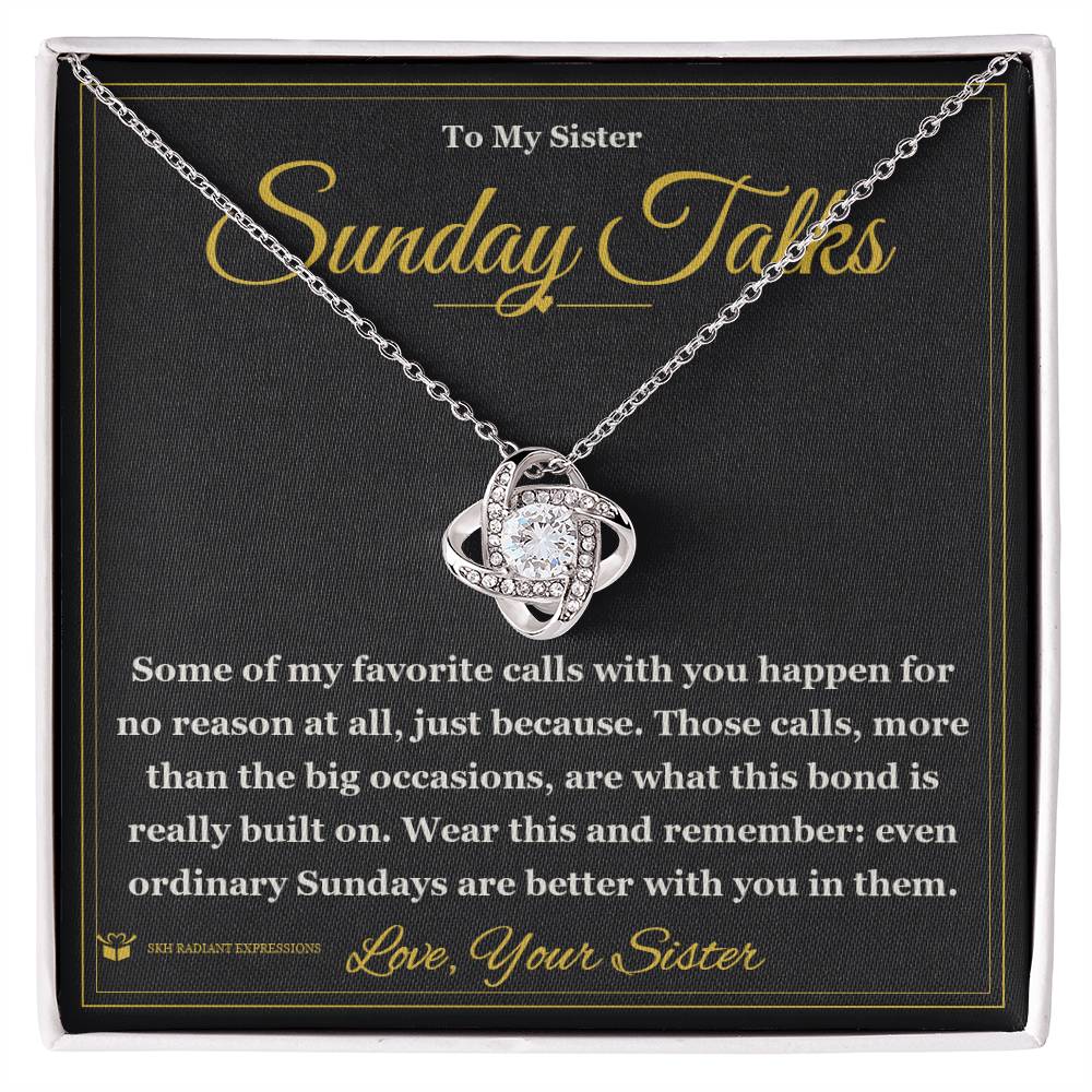 Personalized Love Knot Necklace for sister