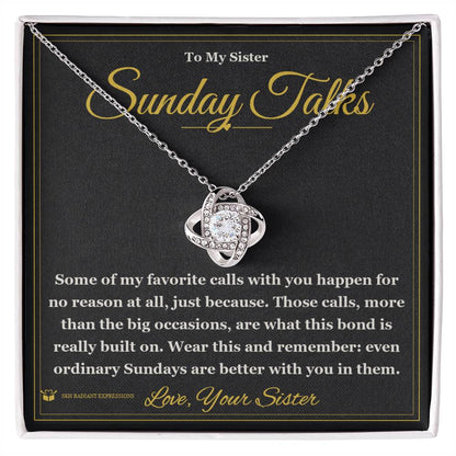 Personalized Love Knot Necklace for sister