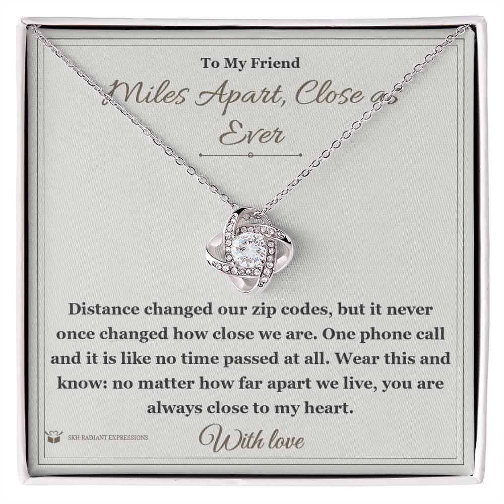 Personalized Love Knot Necklace for friend