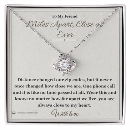 Personalized Love Knot Necklace for friend