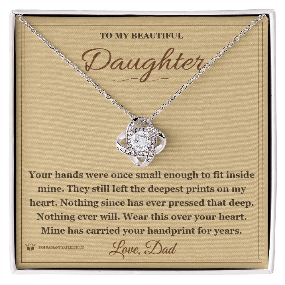 Personalized Love Knot Necklace for daughter