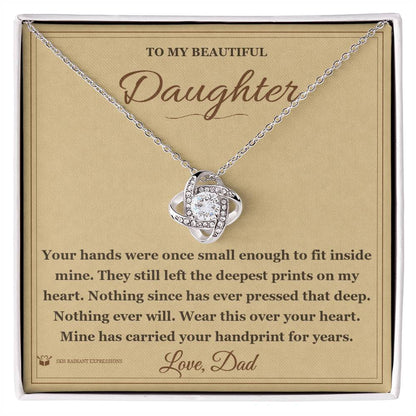 Personalized Love Knot Necklace for daughter