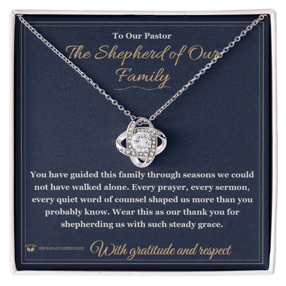 Personalized Love Knot Necklace for pastor