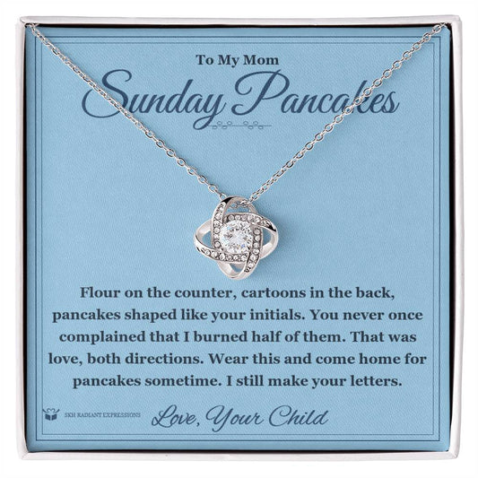 Sunday Pancakes - Love Knot Necklace for Mom - personalized keepsake gift from SKH Radiant Expressions