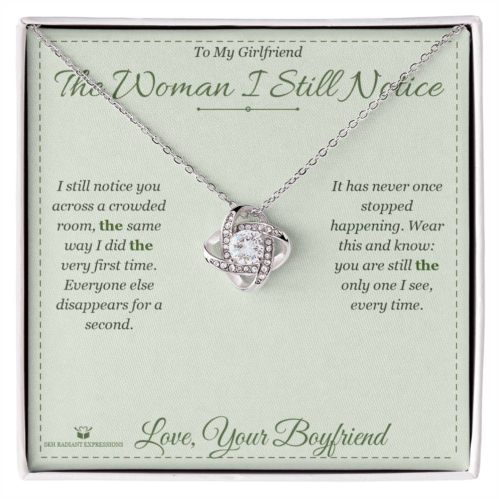 Add a name to this Love Knot Necklace - gift for girlfriend
