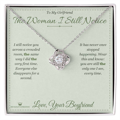 Add a name to this Love Knot Necklace - gift for girlfriend