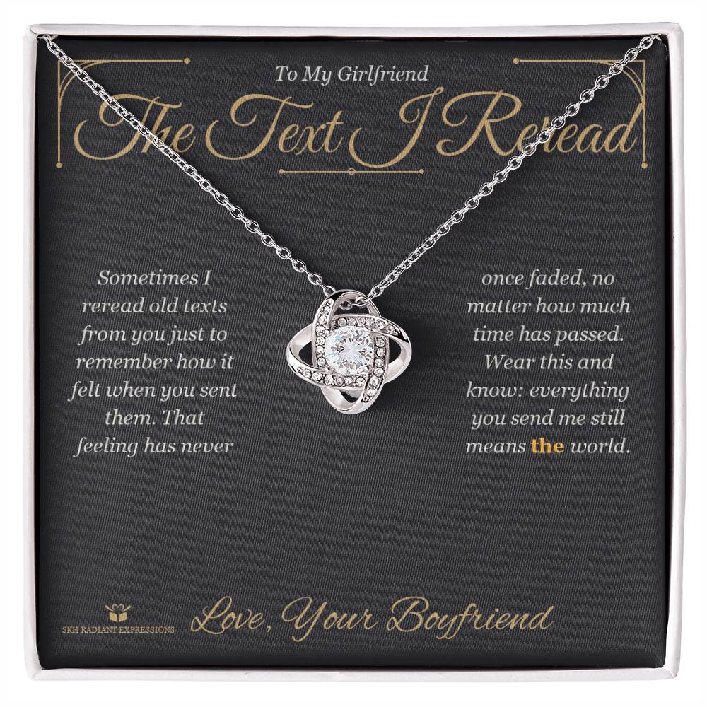 Add a name to this Love Knot Necklace - gift for girlfriend
