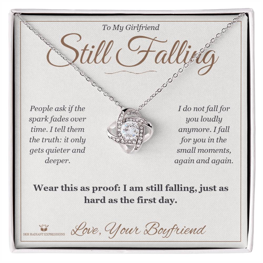 Add a name to this Love Knot Necklace - gift for girlfriend