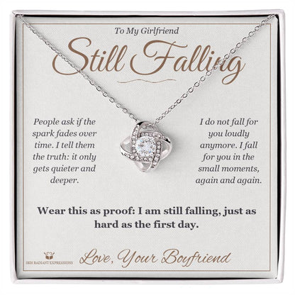Add a name to this Love Knot Necklace - gift for girlfriend