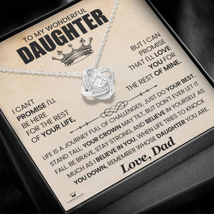 Personalized Love Knot Necklace for daughter