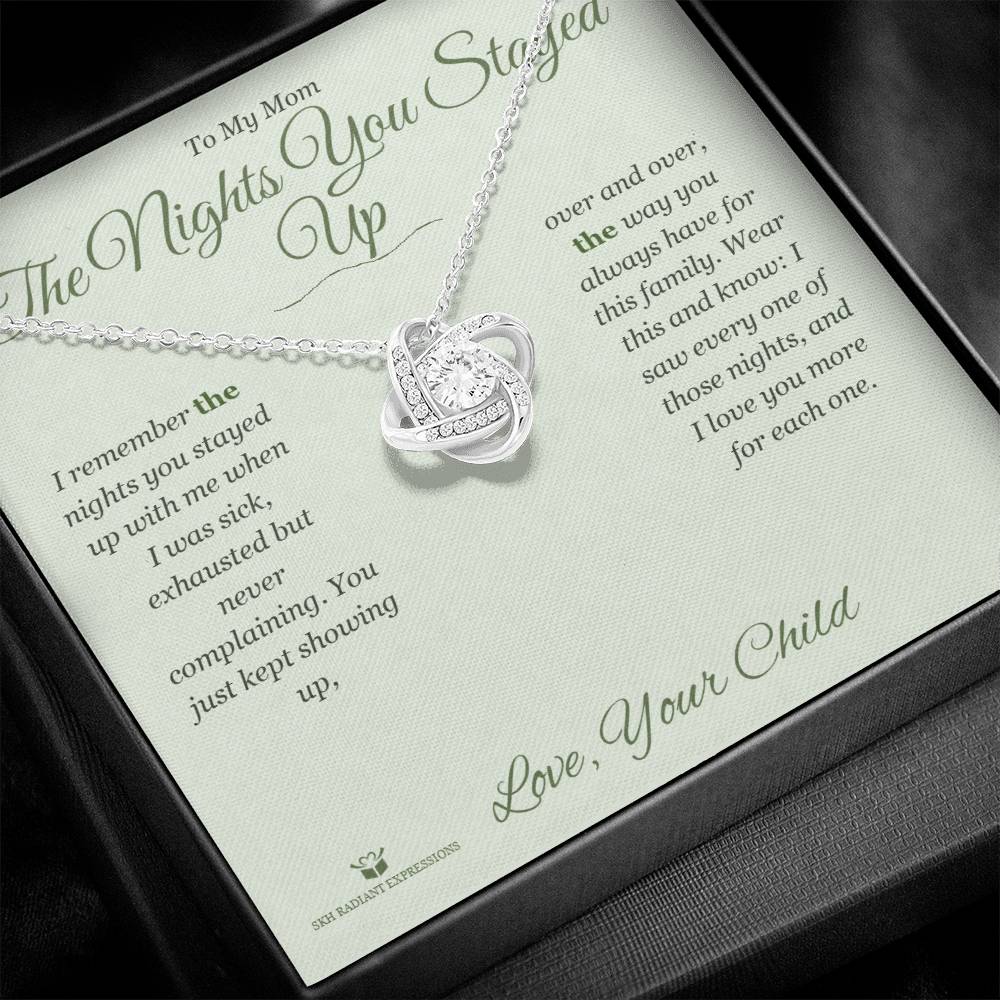 Personalized Love Knot Necklace for mom