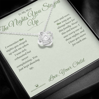 Personalized Love Knot Necklace for mom