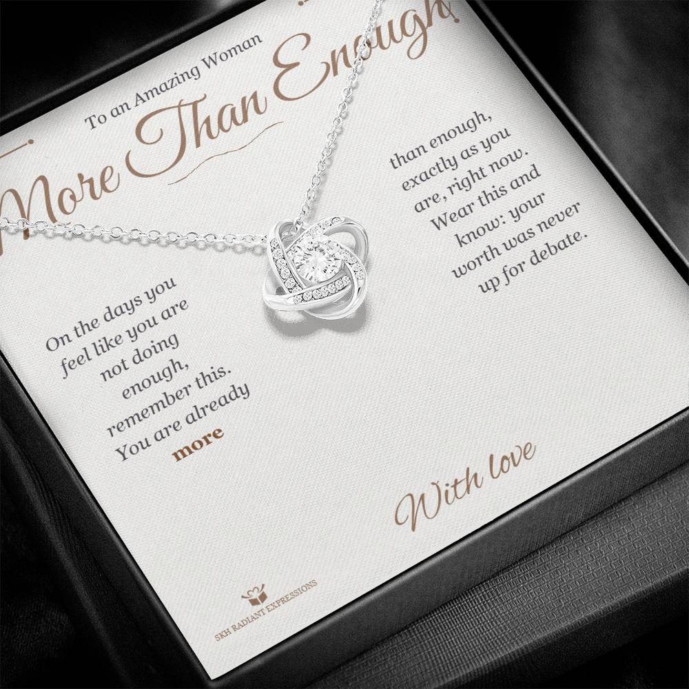 Personalized Love Knot Necklace for her