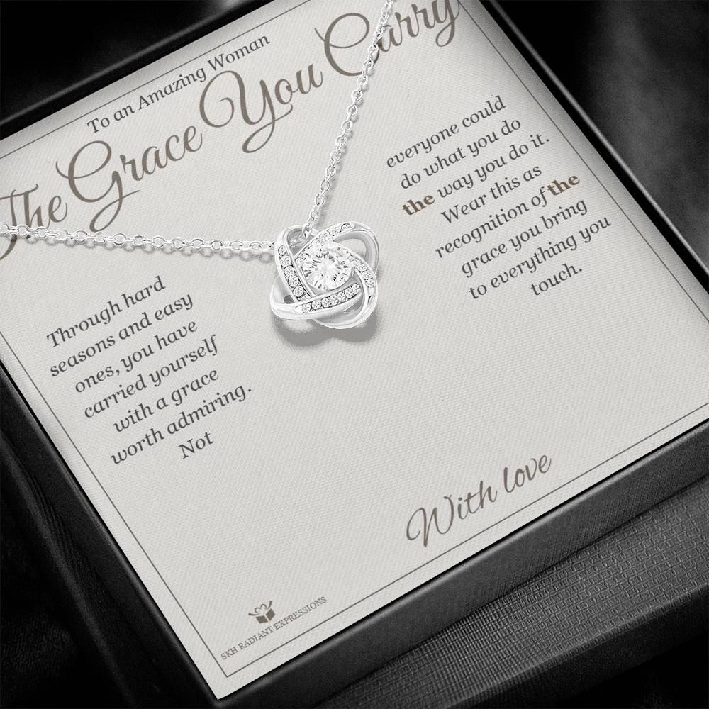 Personalized Love Knot Necklace for her