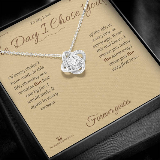 The Day I Chose You - Love Knot Necklace for Partner