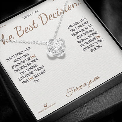 Personalized Love Knot Necklace for partner